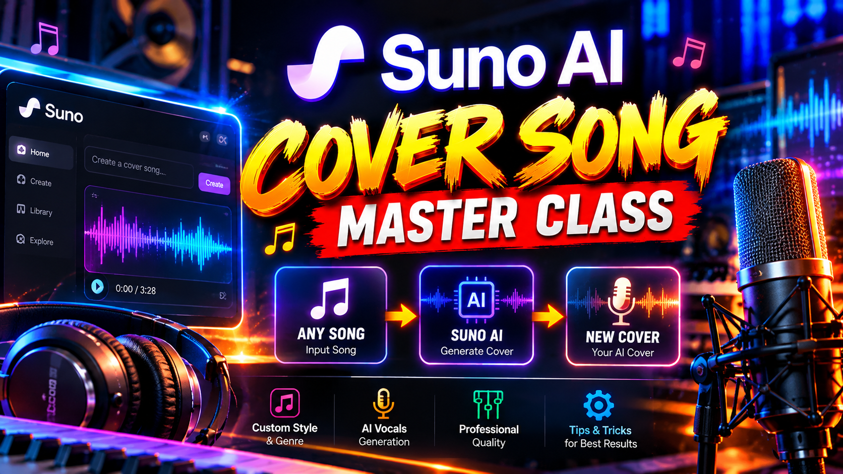 SUNO AI COVER SONG MASTERCLASS