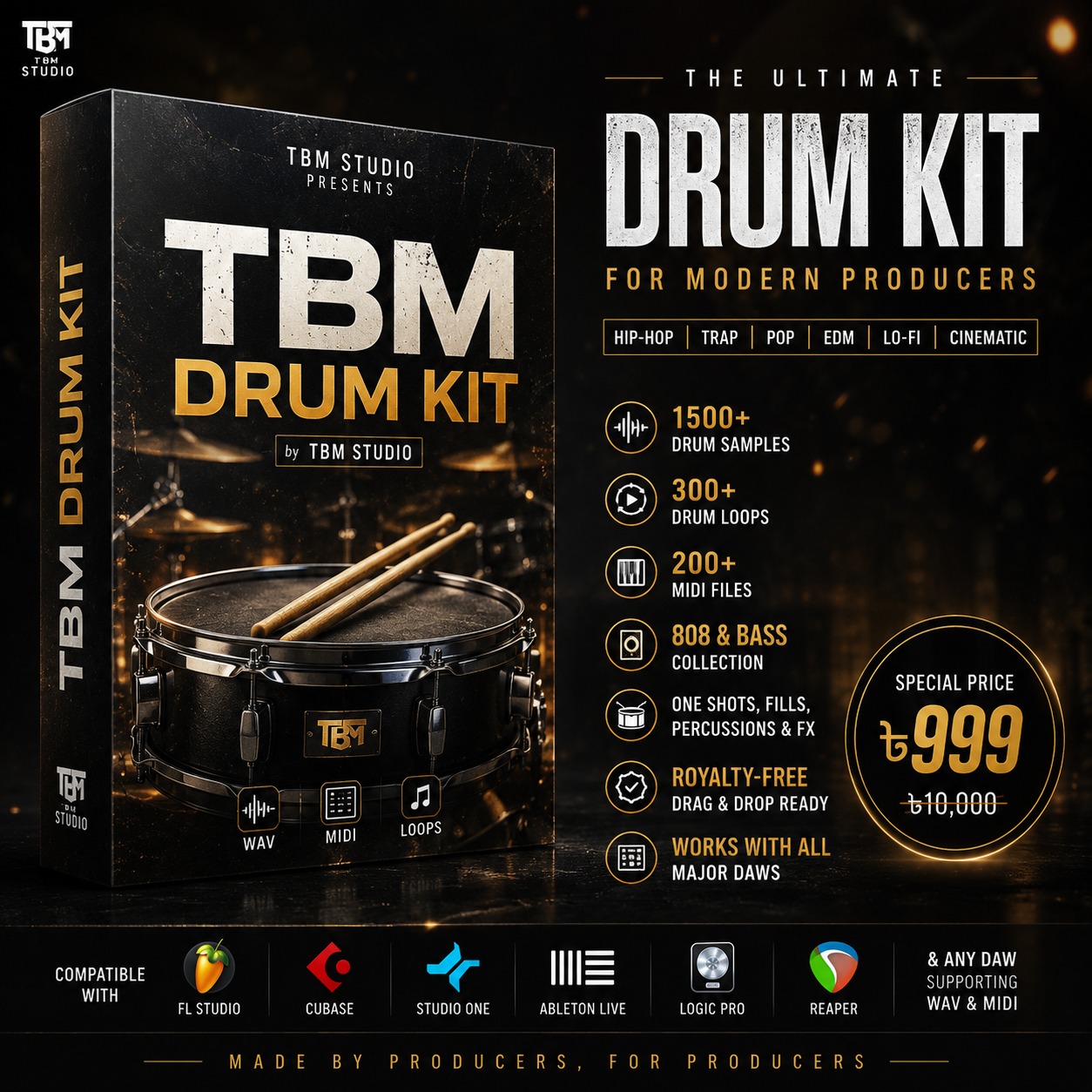 TBM Drum Kit Vol. 2 By M Hasan